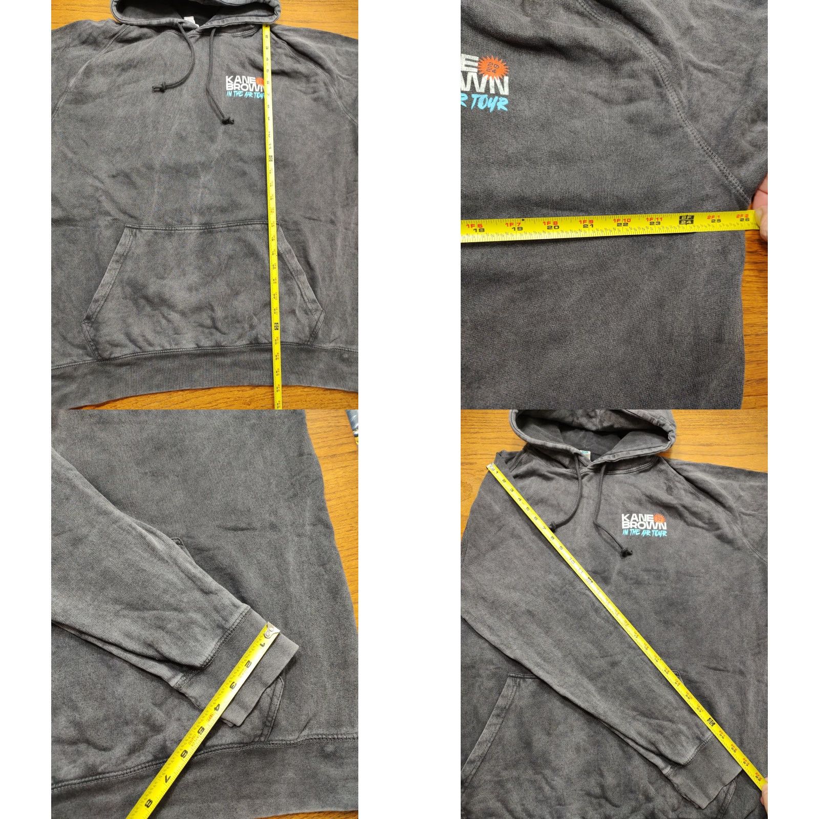 Vintage Kane Brown 2024 In The Air Tour Concert Hoodie Mens XL Sweatshirt Gray Pullover Hooded Lane Seven Size US XL / EU 56 / 4 - 8 Thumbnail