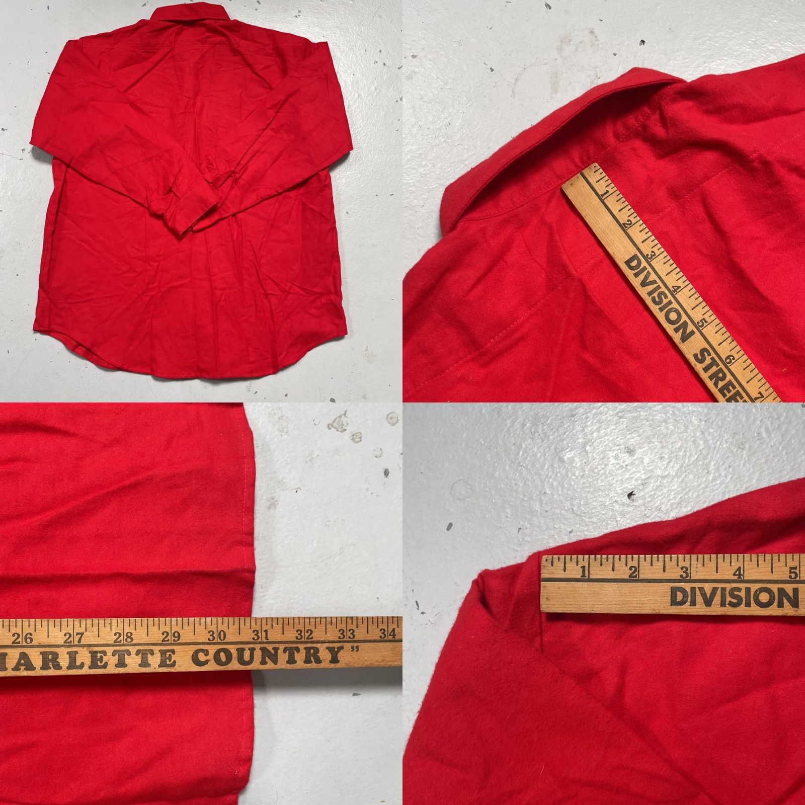 J Brand Vintage Paul Bunyan Shirt Unisex Adults 100% Cotton Button-Up Red 16.5 USA Workwear 50s 60s Americana NWOT Size US XL / EU 56 / 4 - 8 Thumbnail