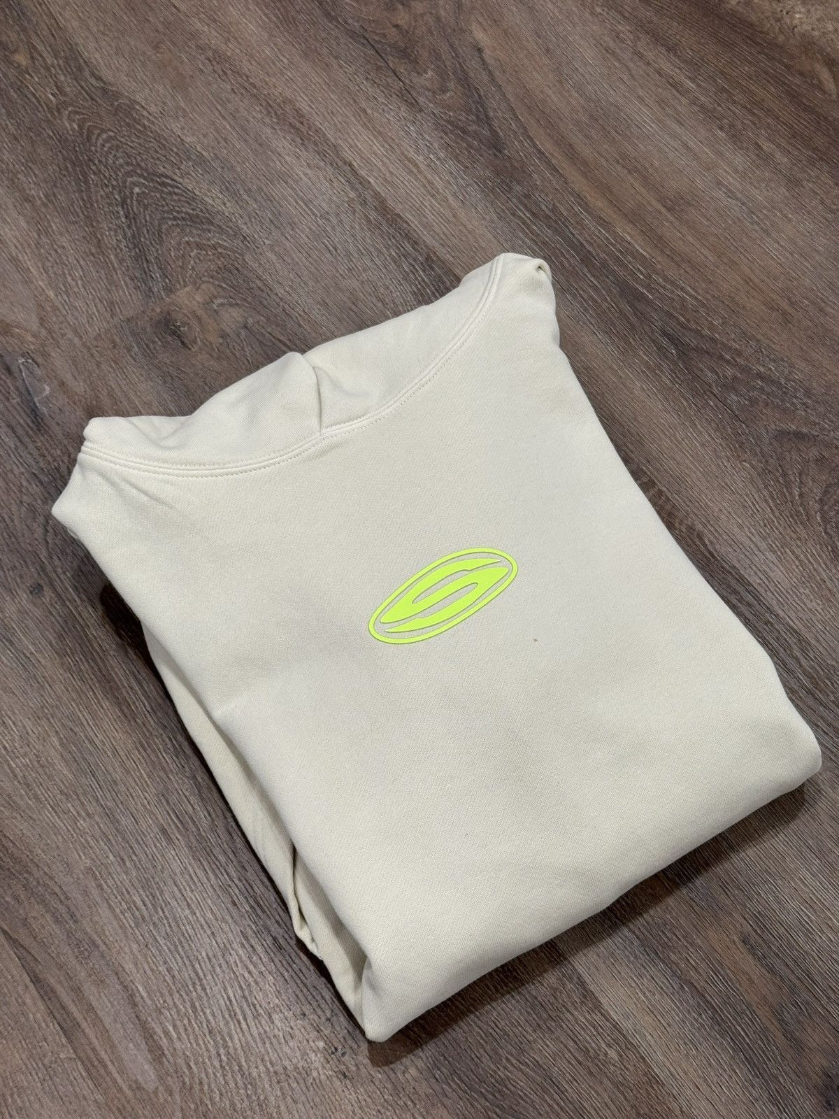 Supervsn Supervsn “Never Not Creating” Hoodie Cream Neon Green Size US M / EU 48-50 / 2 - 13 Thumbnail