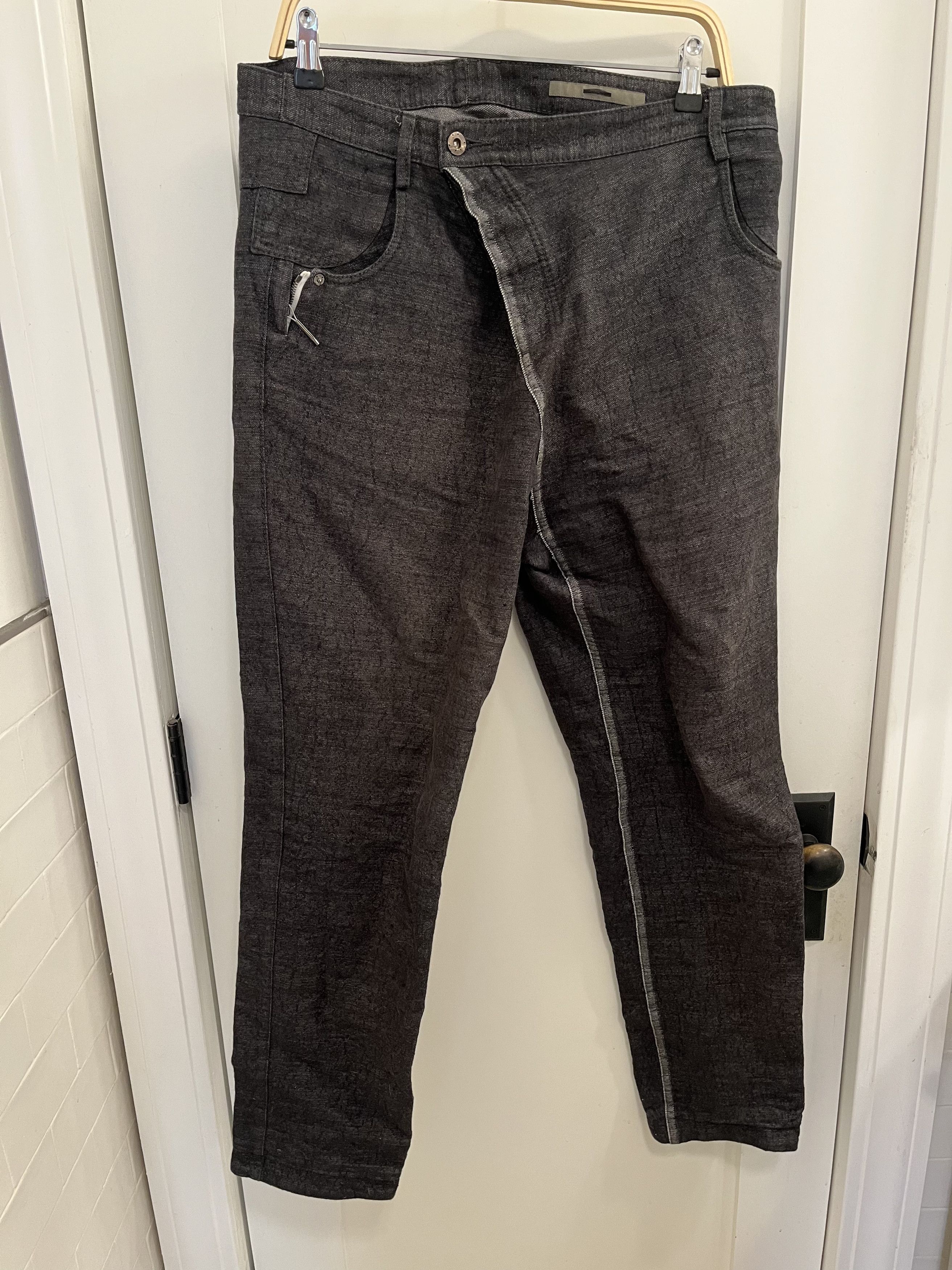 Taichi Murakami taichimurakami black hemp cotton displacement jean sz7 $1500 Size US 32 / EU 48 - 2 Thumbnail