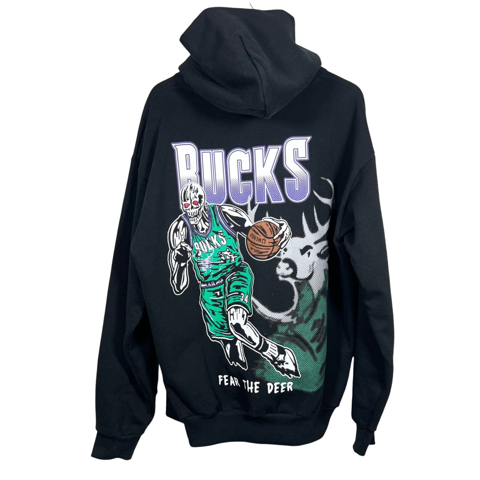 Warren Lotas Warren Lotas Milwaukee Bucks Black Premium Hoodie XL 24x31 Size US XL / EU 56 / 4 - 1 Thumbnail