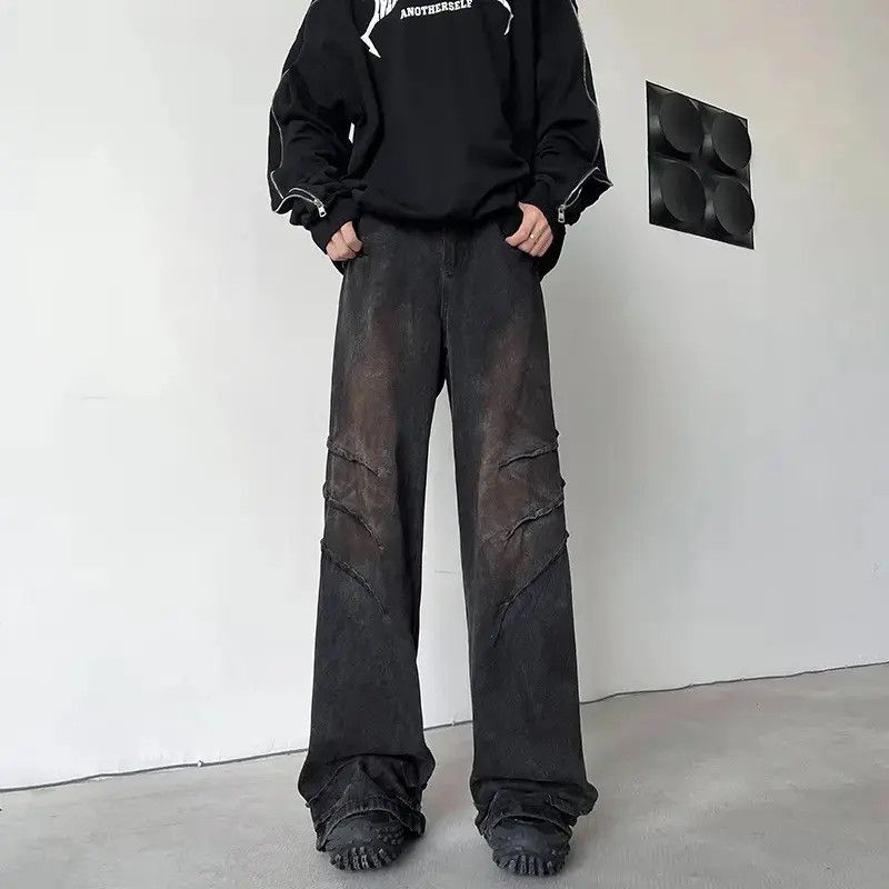 Japanese Brand Retro loose straight leg micro flared jeans Size US 32 / EU 48 - 1 Thumbnail