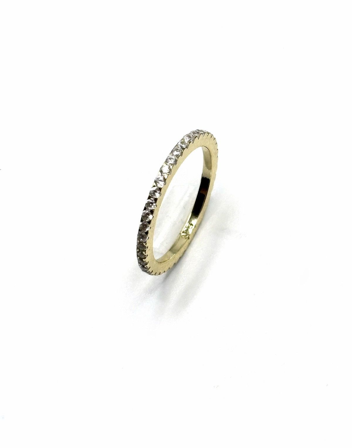 Other Gold-tone .925 Sterling Silver Eternity Band Ring sz 5 Size ONE SIZE - 3 Thumbnail