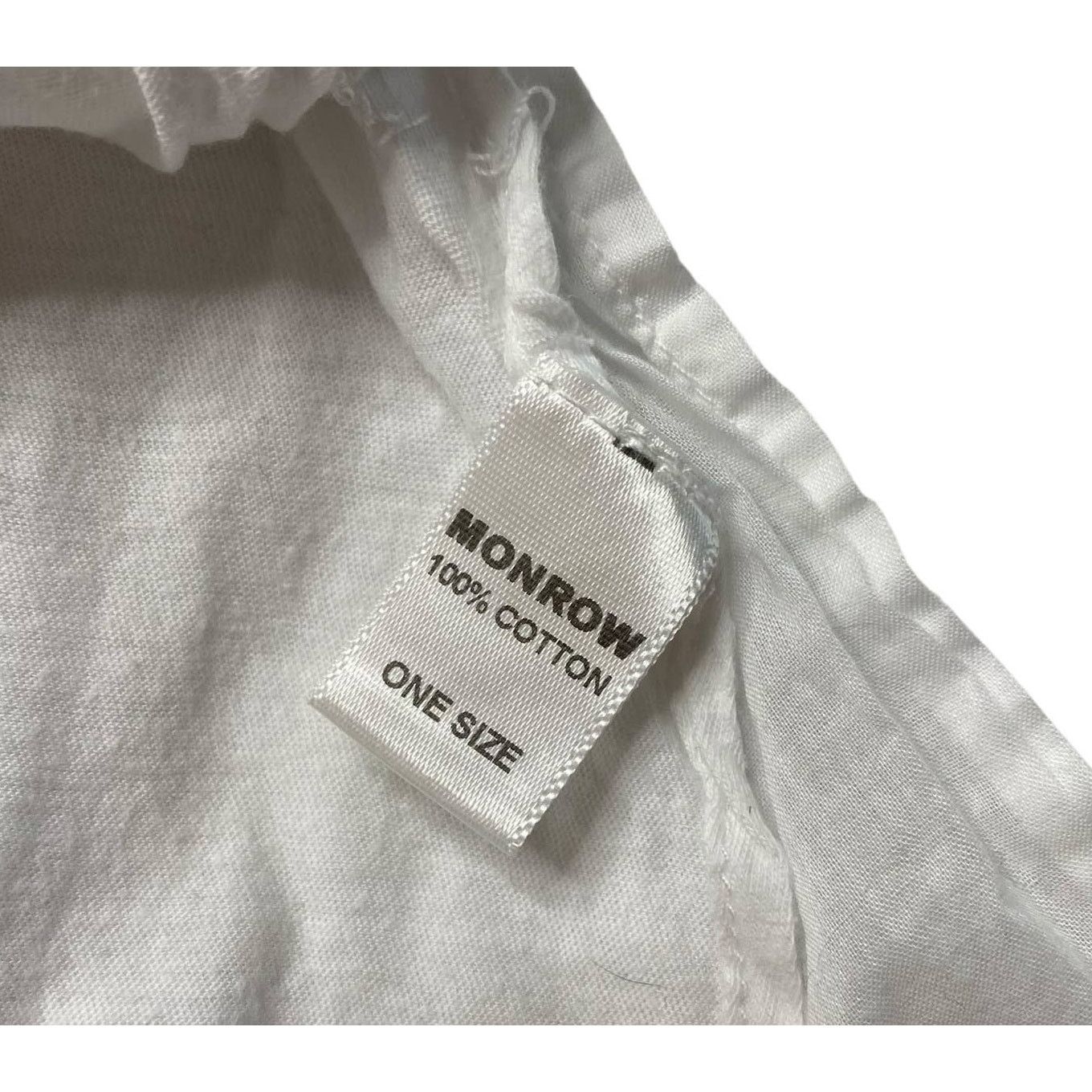 MONROW MONROW Blue White Woven One Size Top Blouse 100% Cotton Size ONE SIZE - 7 Thumbnail