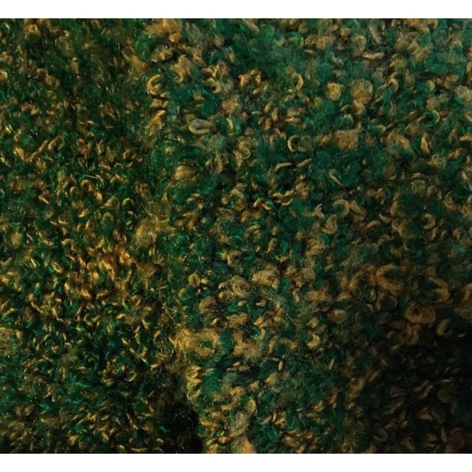 Vintage Vtg 70s Speckled Knit Cardigan Sweater M AOP Kurt Cobain Grunge Yellow Green Fuzzy 80s Size M / US 6-8 / IT 42-44 - 5 Thumbnail