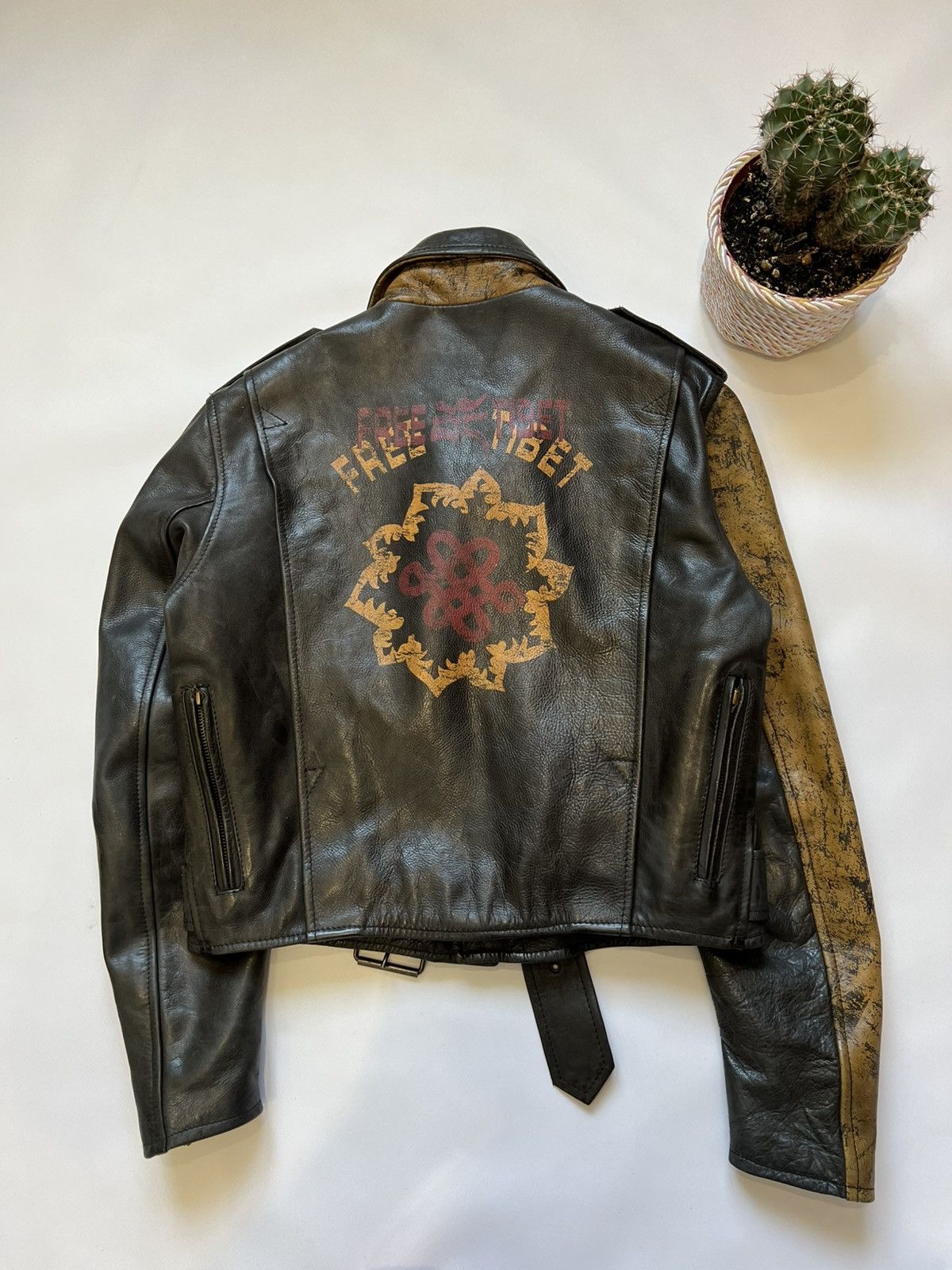 Belstaff Free Tibet Belstaff Leather Jacket Moto Black Brown Limited Size US XS / EU 42 / 0 - 13 Thumbnail