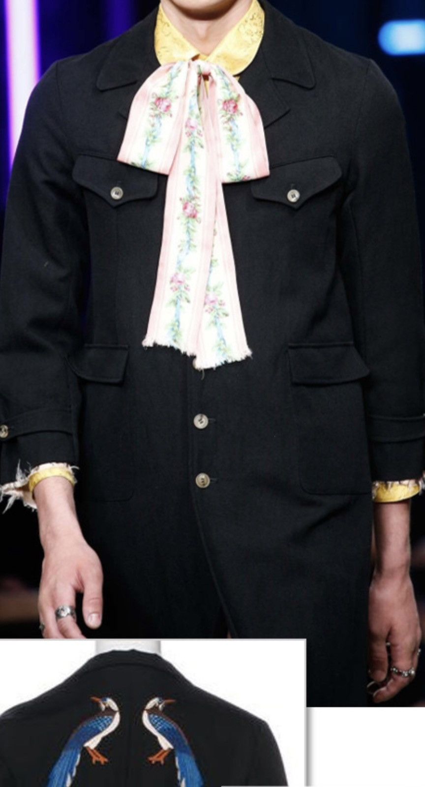 Gucci Gucci 2017 Bird Embroidered Wool Blend Coat Jacket L EU 50 Size US M / EU 48-50 / 2 - 14 Thumbnail