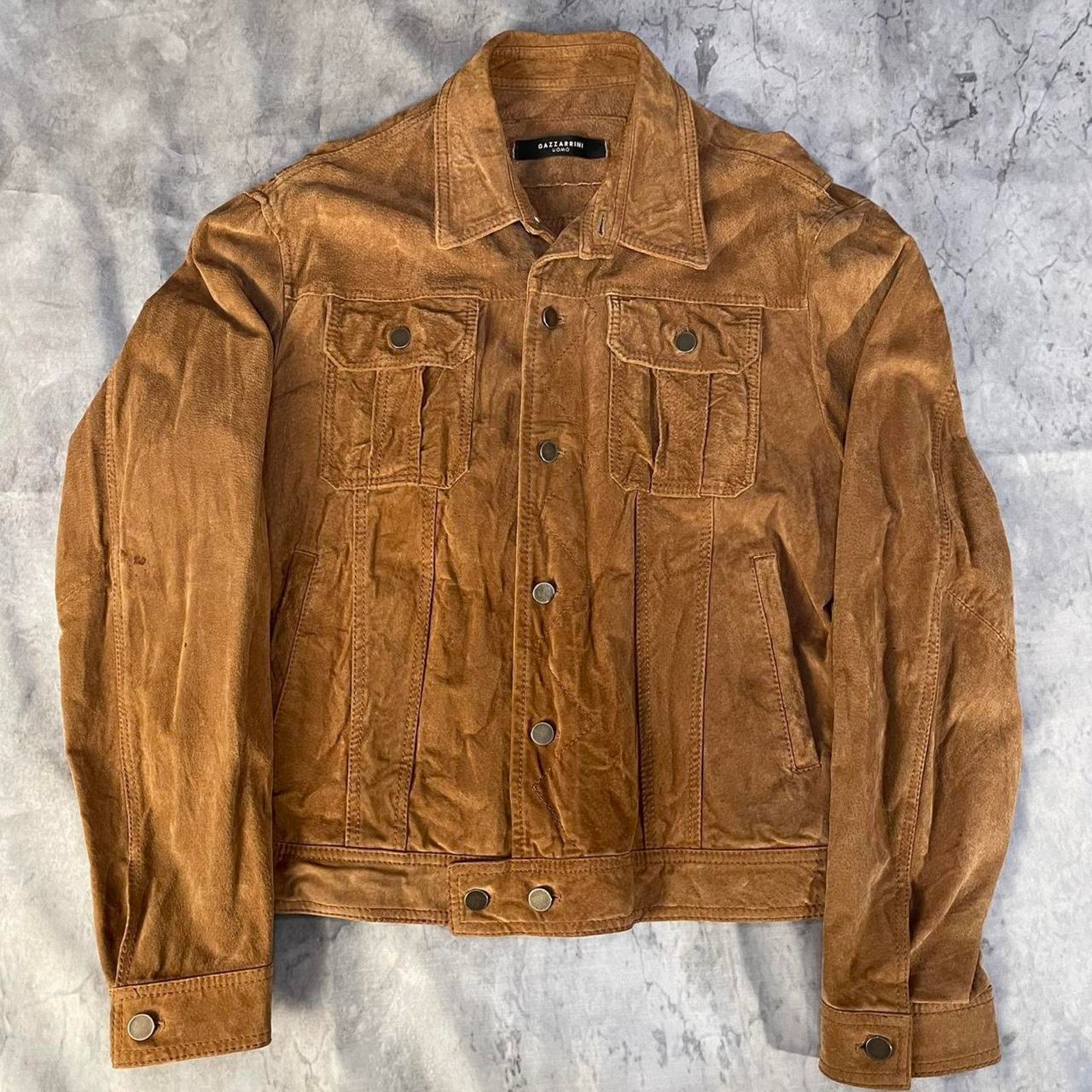 Gazzarrini Vintage suede leather trucker jacket Size US M / EU 48-50 / 2 - 1 Thumbnail