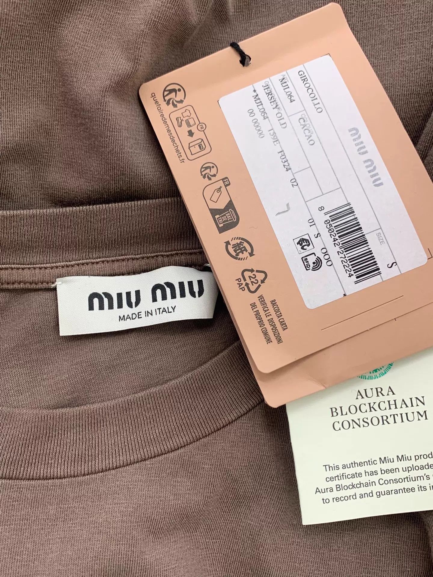 Miu Miu MIU MIU Ebony Long-Sleeve T-Shirt Size S NWT Size S / US 4 / IT 40 - 4 Thumbnail
