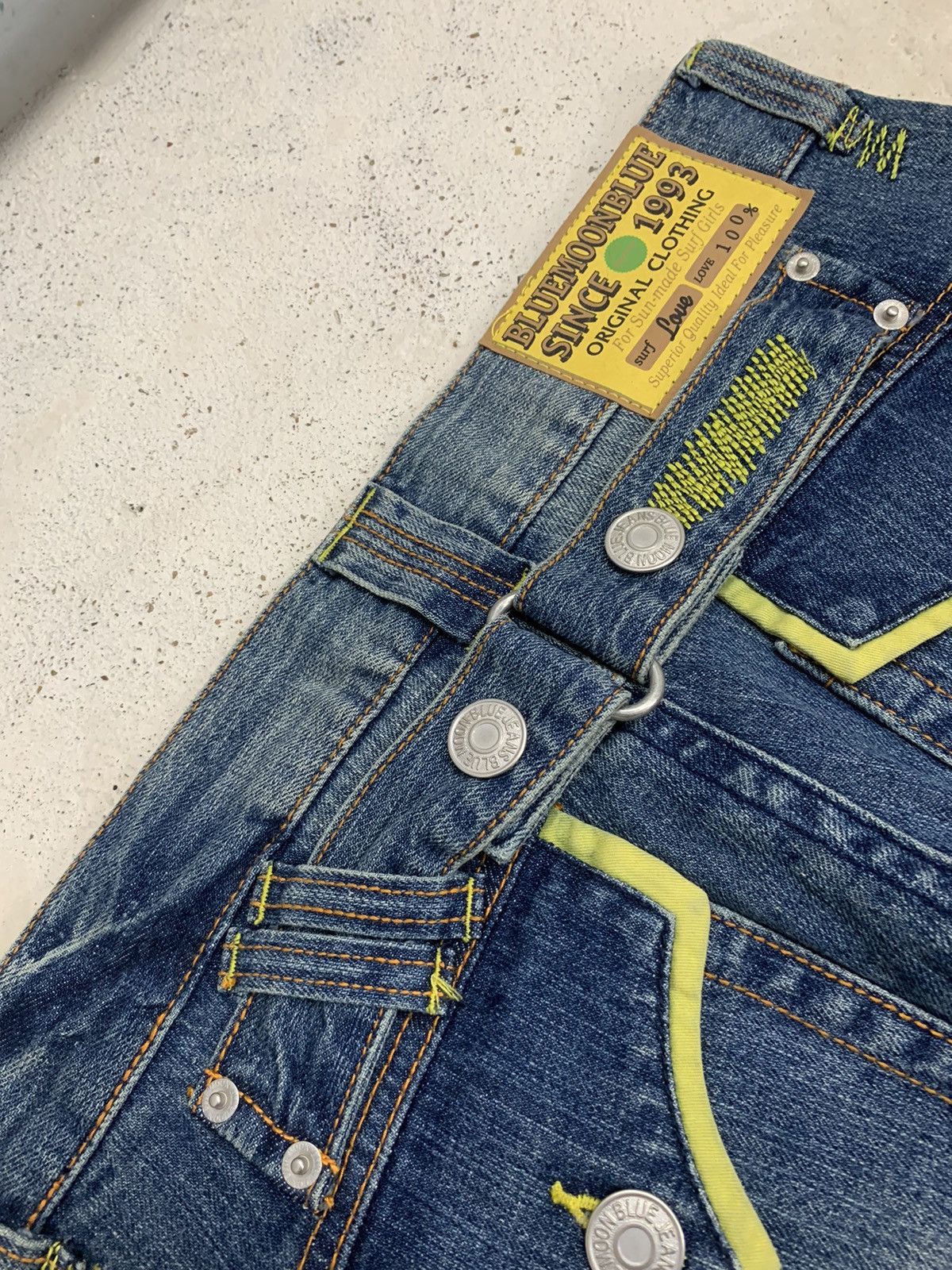 Blue Blue Japan × Japanese Brand Blue Moon Blue Japan Heavy Stiching Buckle Back Surf Style Size US 29 - 16 Thumbnail