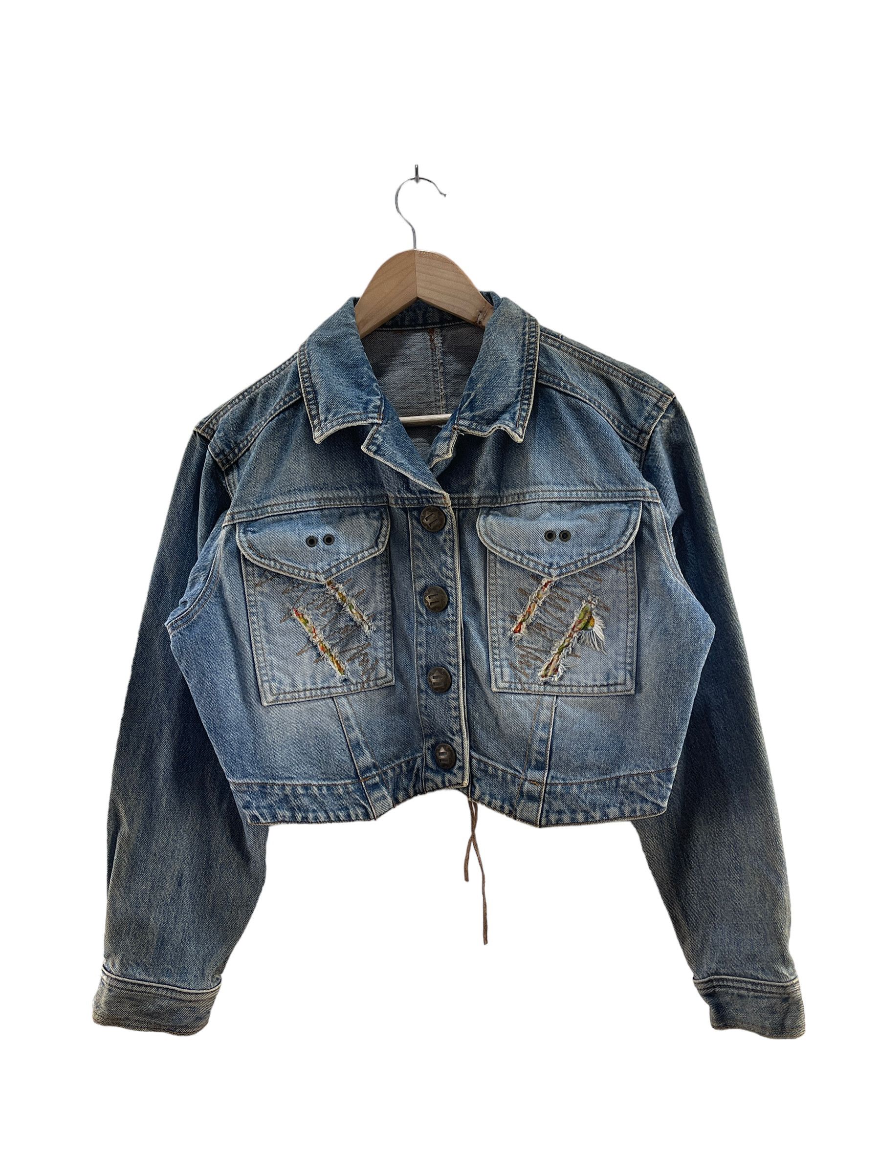Japanese Brand Vintage Gomas Cropped Denim Jacket Size US S / EU 44-46 / 1 - 1 Thumbnail