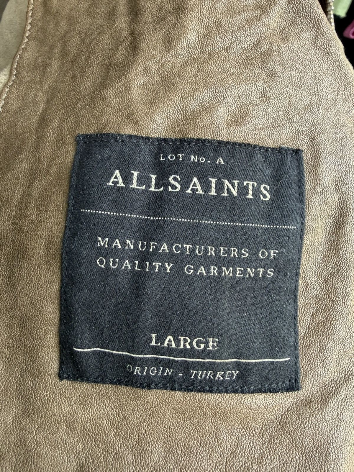 Allsaints ALLSAINTS LAMB LEATHER jacket Nash Bomber Brown men’s size L Size US L / EU 52-54 / 3 - 9 Thumbnail