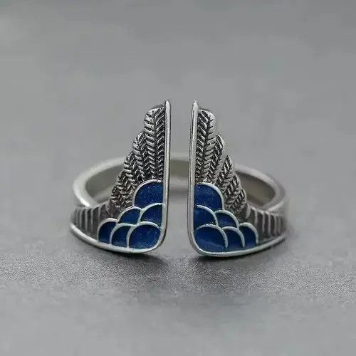 Jewelry Creative Dropper Wings Ring Size ONE SIZE - 1 Thumbnail