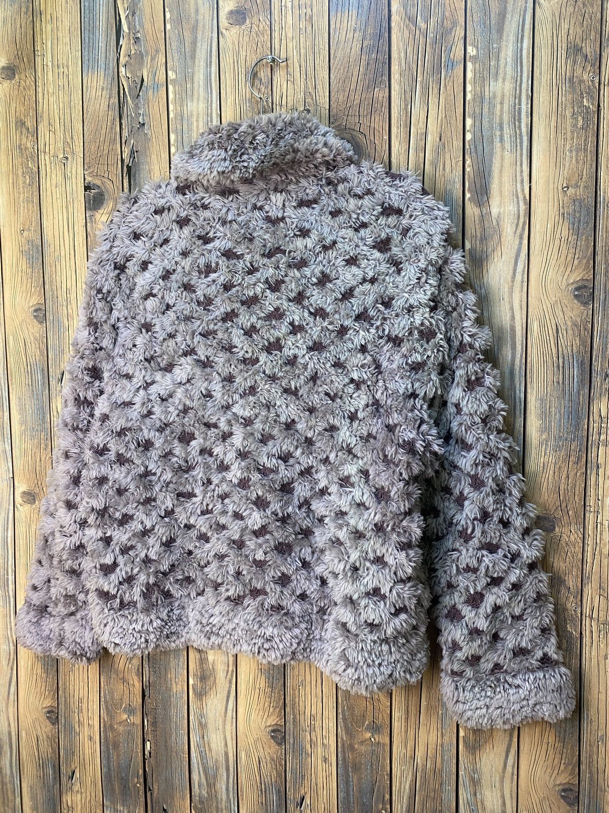 Homespun Knitwear Paula Lishman Knitted Fur Jacket - Handmade in Canada - mink Size M / US 6-8 / IT 42-44 - 4 Thumbnail