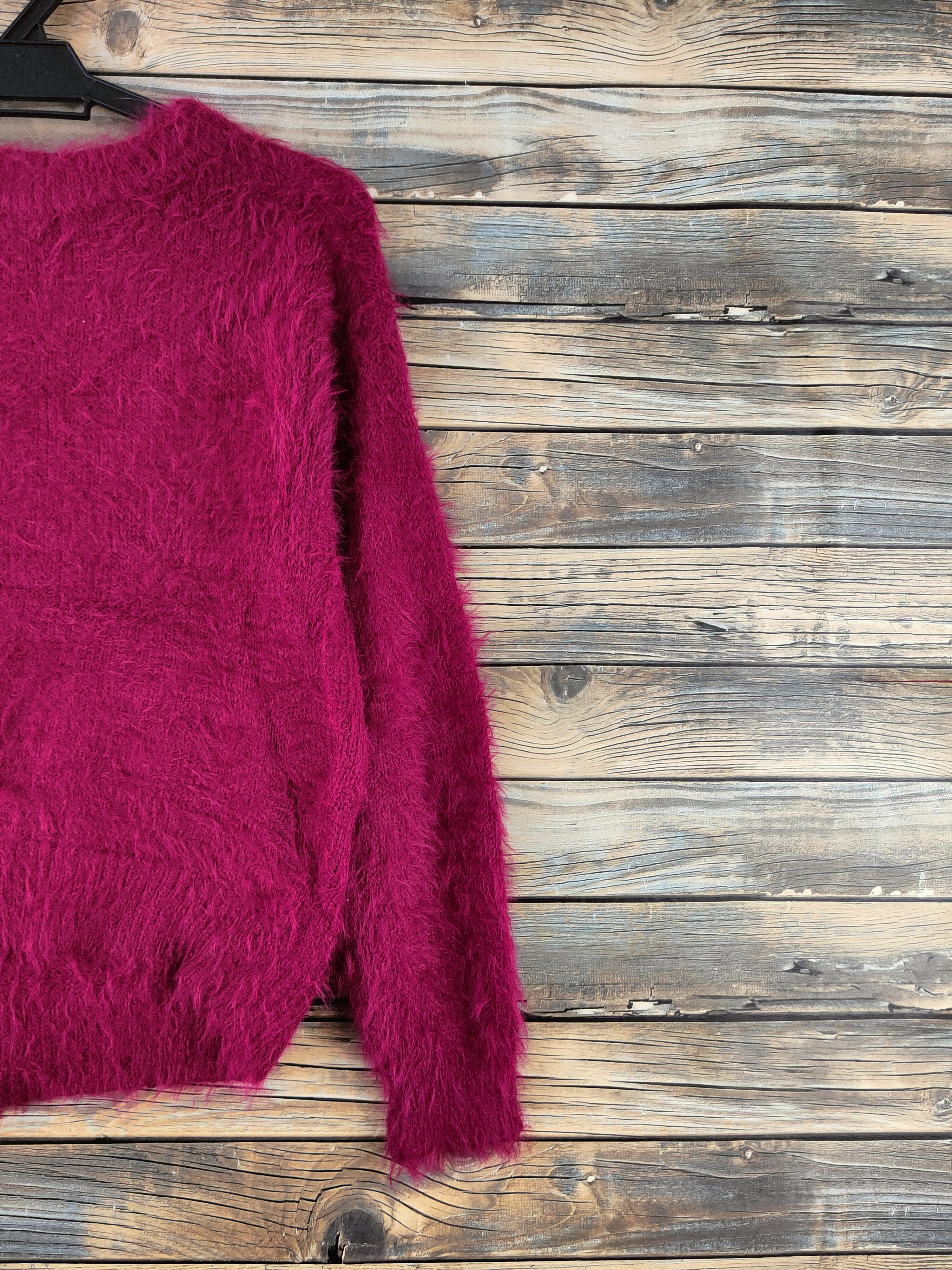 LOWRYS FARM DL Lowry's Farm Purple Fur Mohair shaggy Knitwear #46-923 Size M / US 6-8 / IT 42-44 - 12 Thumbnail