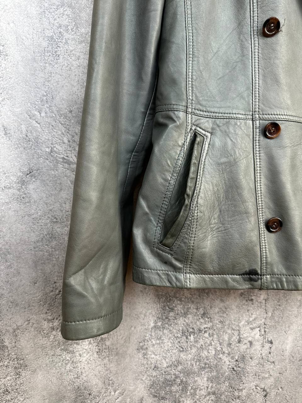 Burberry Burberry London Leather Biker Jacket Double Breasted Gray Size M / US 6-8 / IT 42-44 - 6 Thumbnail