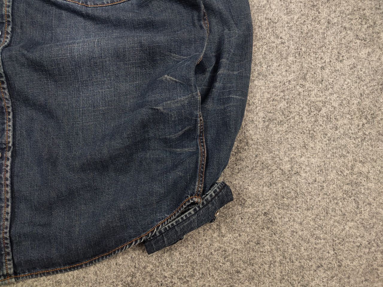 AMI AMI Alexandre Mattiussi Design Blue Denim Faded Mens Shirt Size US M / EU 48-50 / 2 - 7 Thumbnail