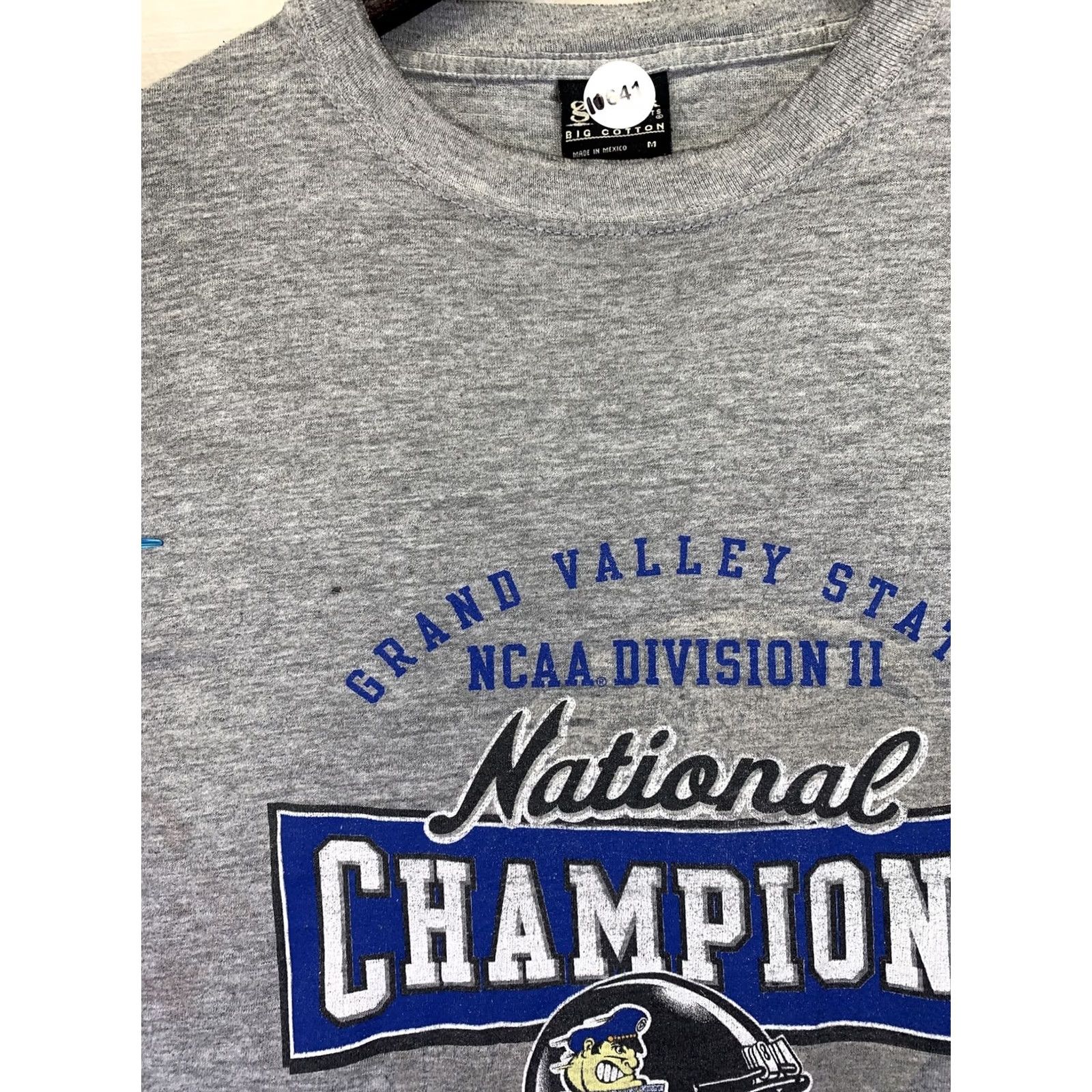 Vintage VINTAGE Gear For Sports T-Shirt Men Short Sleeve Crew Neck Gray 2003 Y2K Grand Valley State National Champions Cotton Blend Shirt Size US M / EU 48-50 / 2 - 6 Thumbnail