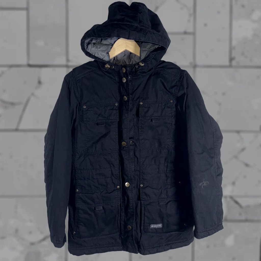 Vintage Berne Black Heavy Quilt Lined Hooded Jacket Mens Size M Size US M / EU 48-50 / 2 - 1 Thumbnail