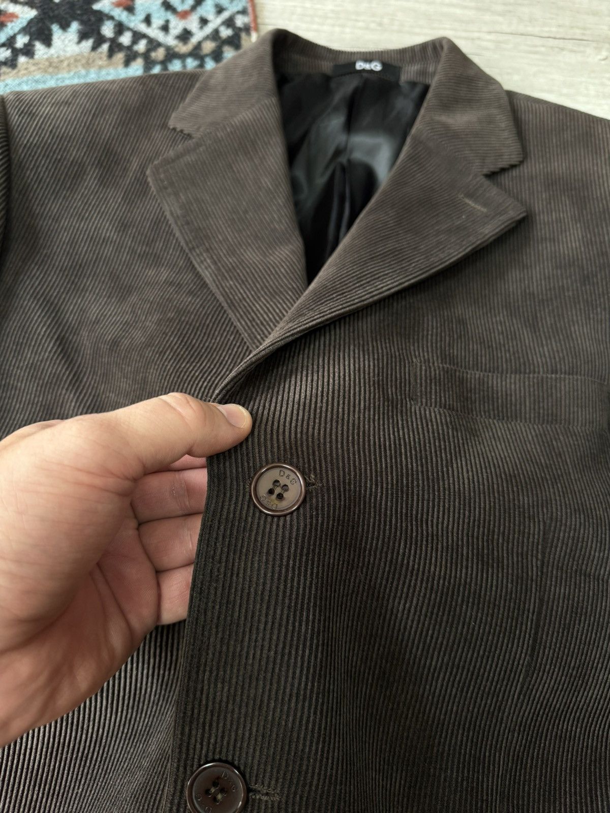 Dolce & Gabbana Dolce Gabbana Velvet Blazer Jacket Brown Size 48R - 4 Thumbnail