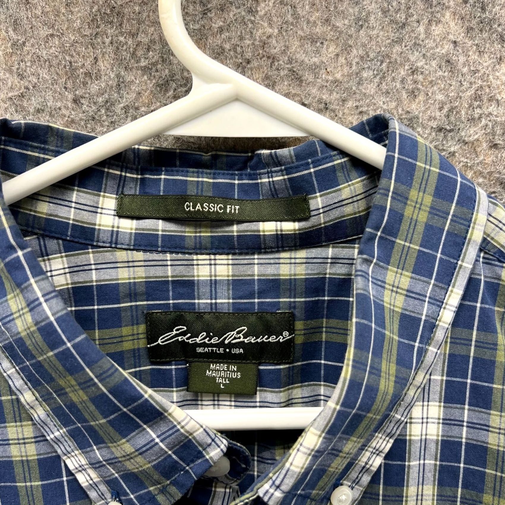 Eddie Bauer VINTAGE Eddie Bauer Shirt Men Large Blue Green Button-Down Short Sleeve Plaid Size US L / EU 52-54 / 3 - 7 Thumbnail