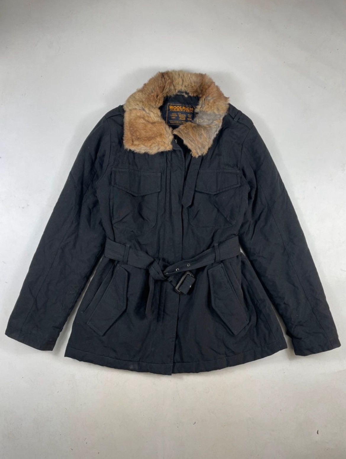 Woolrich Woolen Mills Woolrich coat jacket women rare black quality Size L / US 10 / IT 46 - 1 Thumbnail
