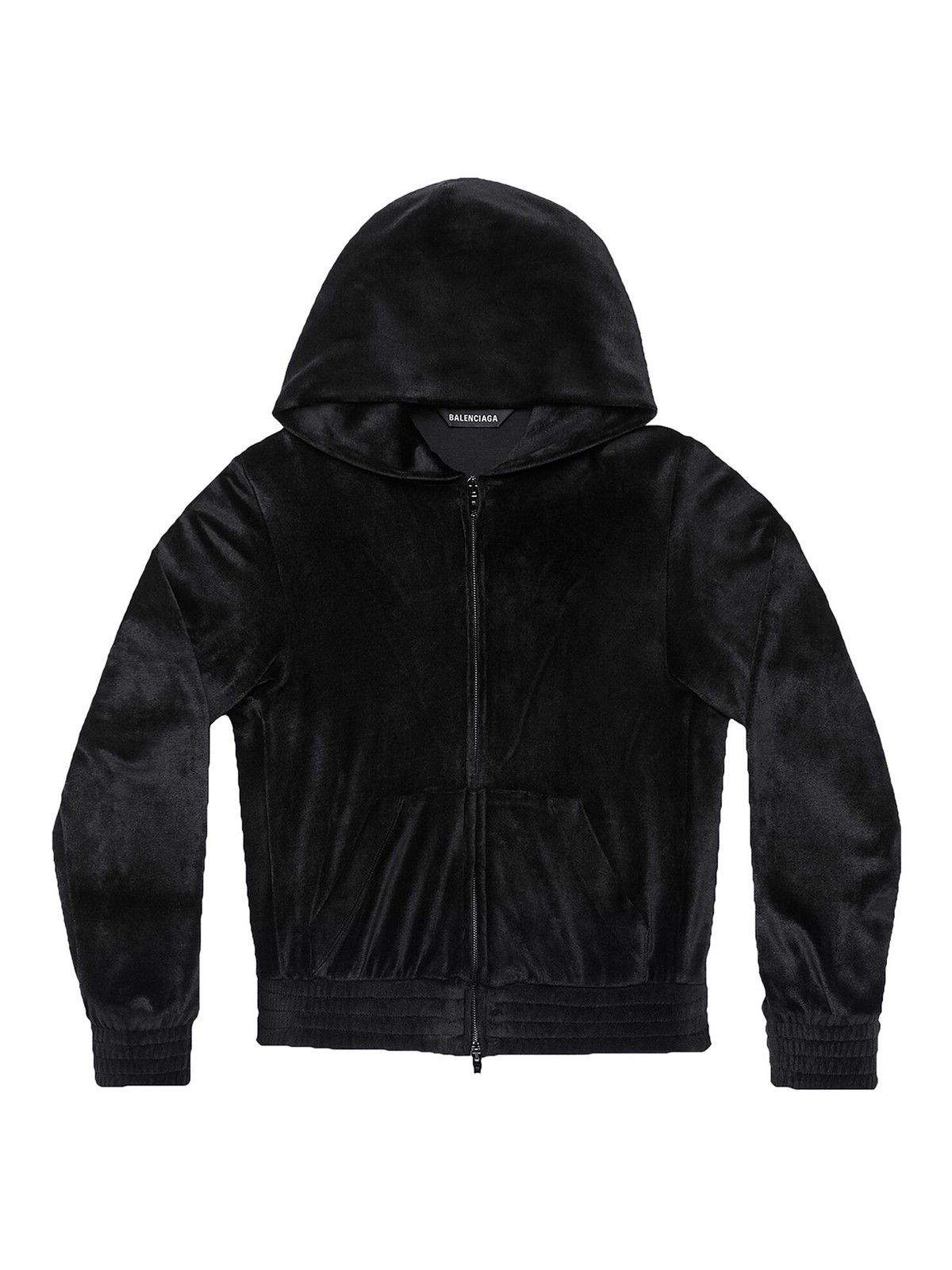 Balenciaga oc11z1125 BB Paris Strass Zip-Up Hoodie in Black Size M / US 6-8 / IT 42-44 - 1 Thumbnail