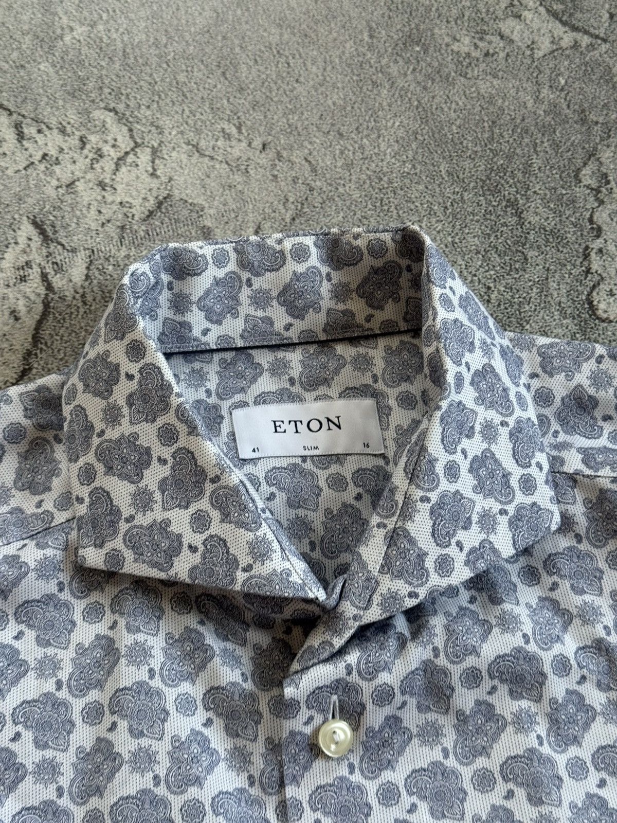 Eton Eton 41/16 size all printed flowers shirt button up long Size US L / EU 52-54 / 3 - 9 Thumbnail