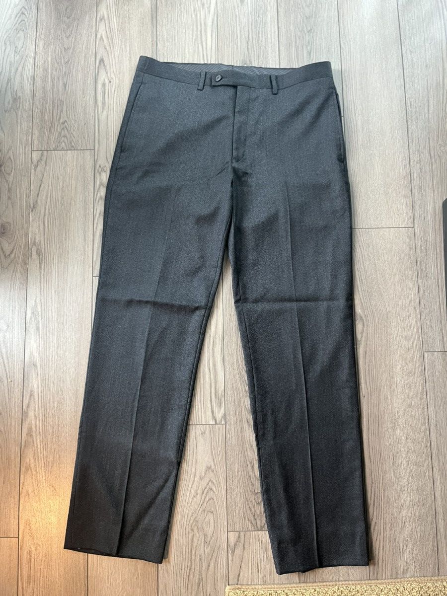 Calvin Klein Calvin Klein Gray Flannel Suit 100% Wool 2-Piece 40L Size 40L - 9 Thumbnail
