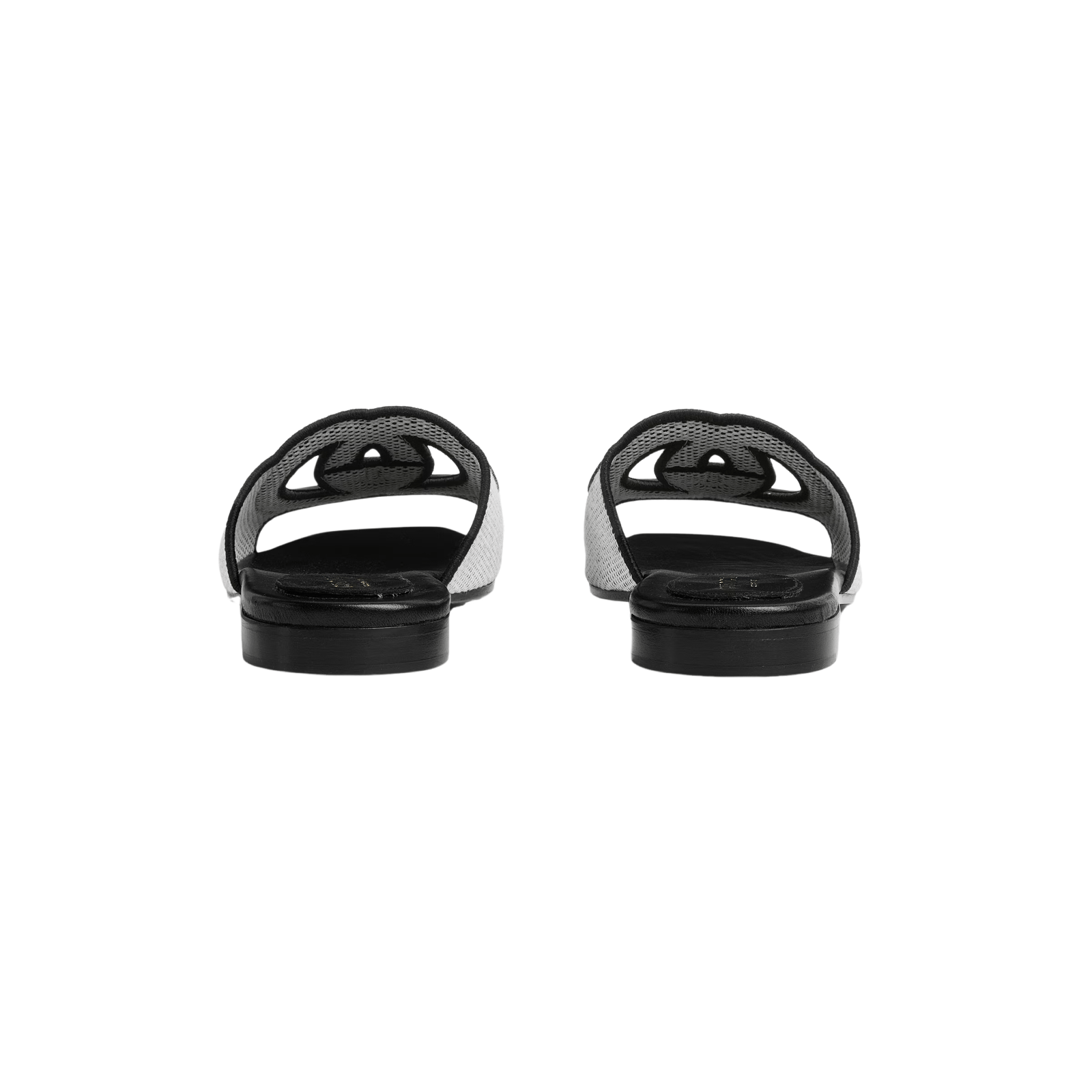 Gucci GUCCI New Black Leather Interlocking G Slide Sandals Size US 8 / IT 38 - 3 Thumbnail