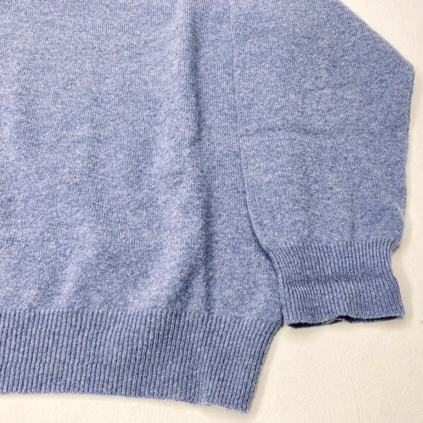 Market Quill's Woollen Market Womens 2XL Blue 100% Purew New Wool V-Neck Sweater Size XXL / US 16-18 / IT 52-54 - 4 Thumbnail