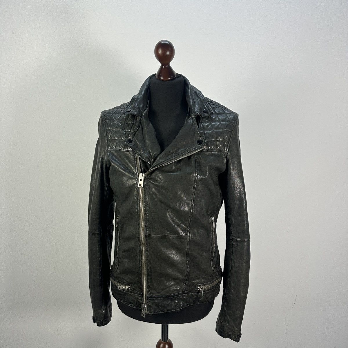 Conroy Leather Biker Jacket Allsaints Leather Blazer All Saints