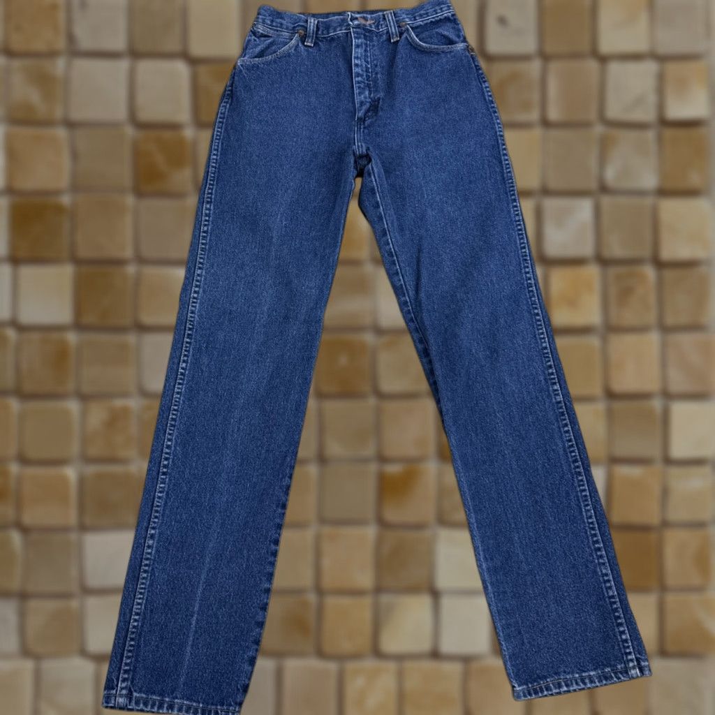 Wrangler VINTAGE Wrangler 14MWZ Jeans Womens 7x32 Blue Cowboy Cut Cowgirl Rodeo Western Y2K Size 28" / US 6 / IT 42 - 1 Thumbnail