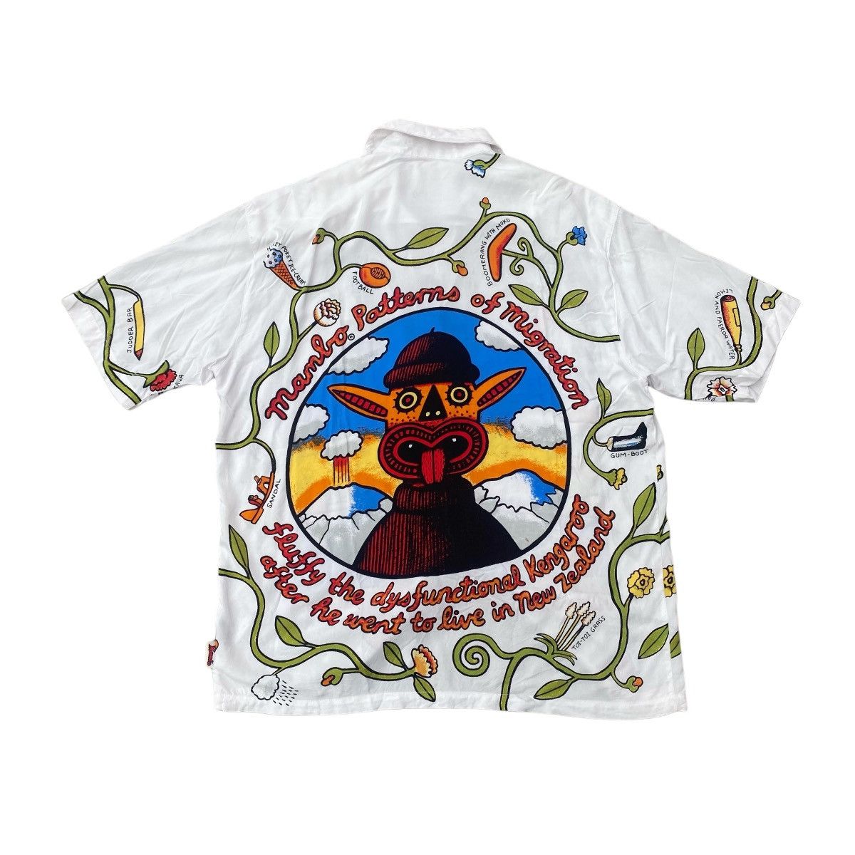 Mambo Rare 1990s “Patterns of Migration” Reg Mombassa Rayon shirt Size US M / EU 48-50 / 2 - 1 Thumbnail