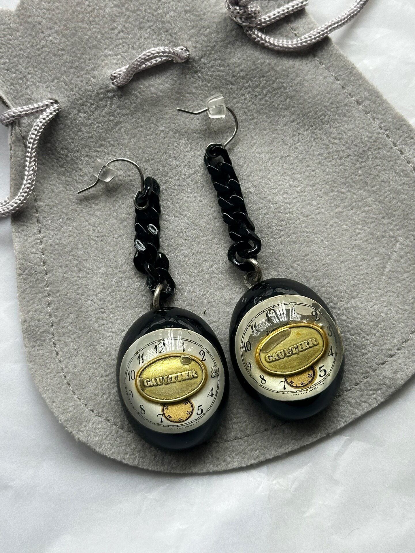 Jean Paul Gaultier Jean Paul Gaultier Vintage Clock Hand Earrings Size ONE SIZE - 1 Thumbnail