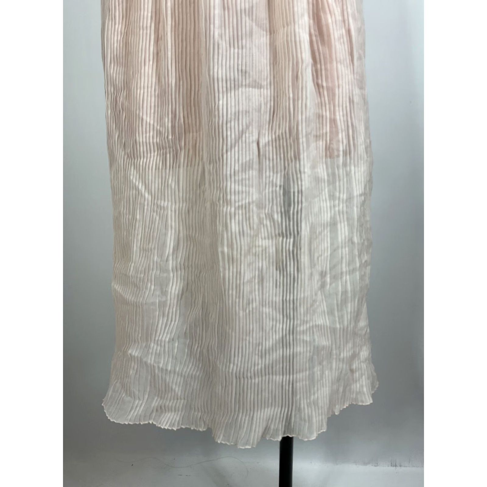 Vintage VINTAGE 40s Pink Crepe Slip Dress Ribbed Lace Gown Cap Sleeve PLUS 18 Barbizon Womens Size XXL / US 16-18 / IT 52-54 - 4 Thumbnail