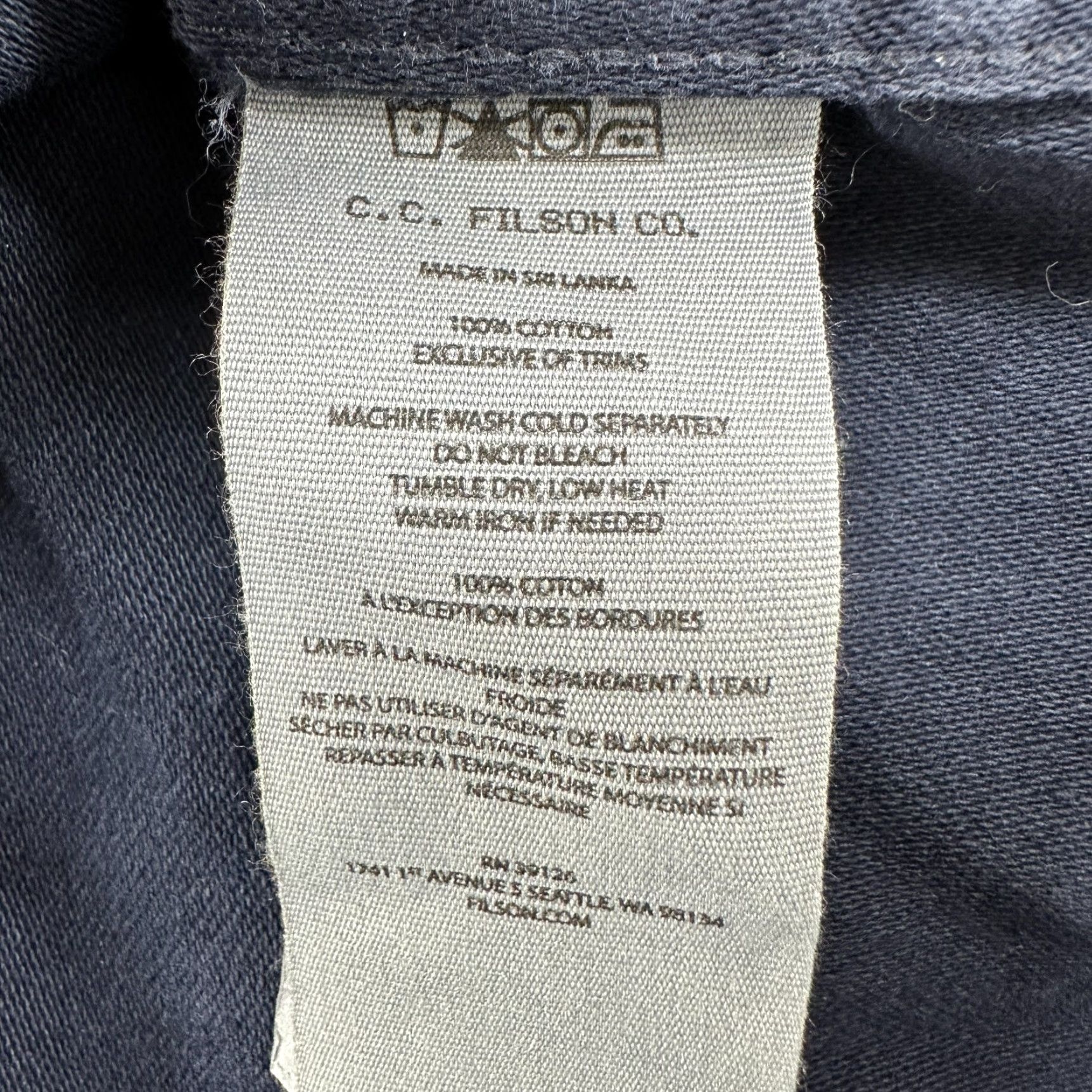 Filson Filson Jacket Mens XL Blue Navy Button Up Long Sleeve Shirt Field Jac Canvas Size US XL / EU 56 / 4 - 5 Thumbnail