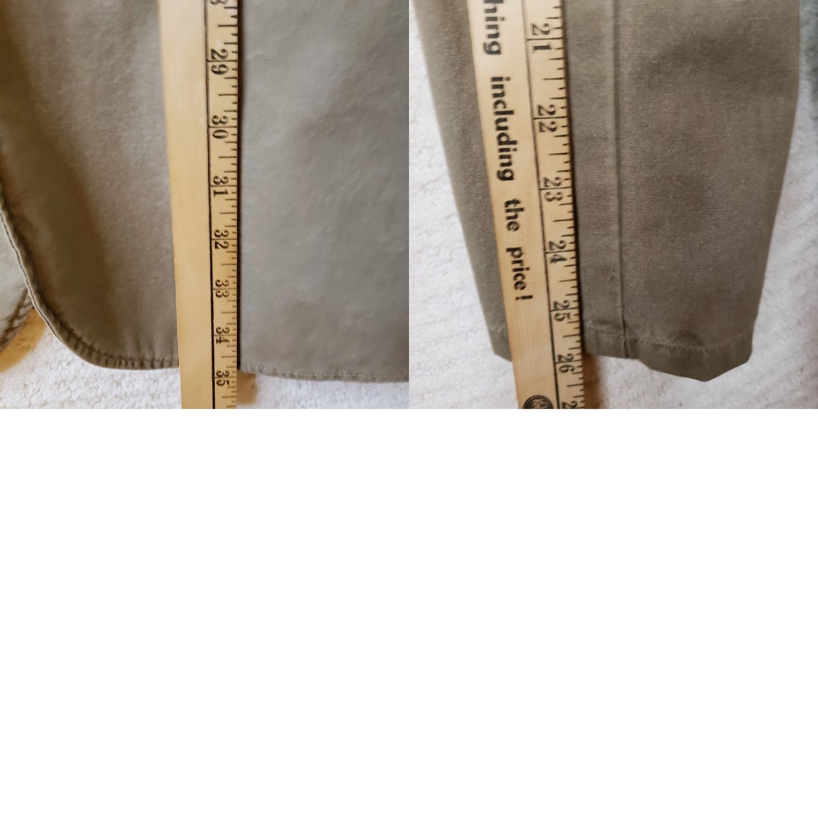 Vintage L.L. Bean Blazer Sport Coat Khaki Unlined 2 Button Front 44L Long Mens Cadet Regular Cotton Twill Jacket Size 44R - 11 Thumbnail