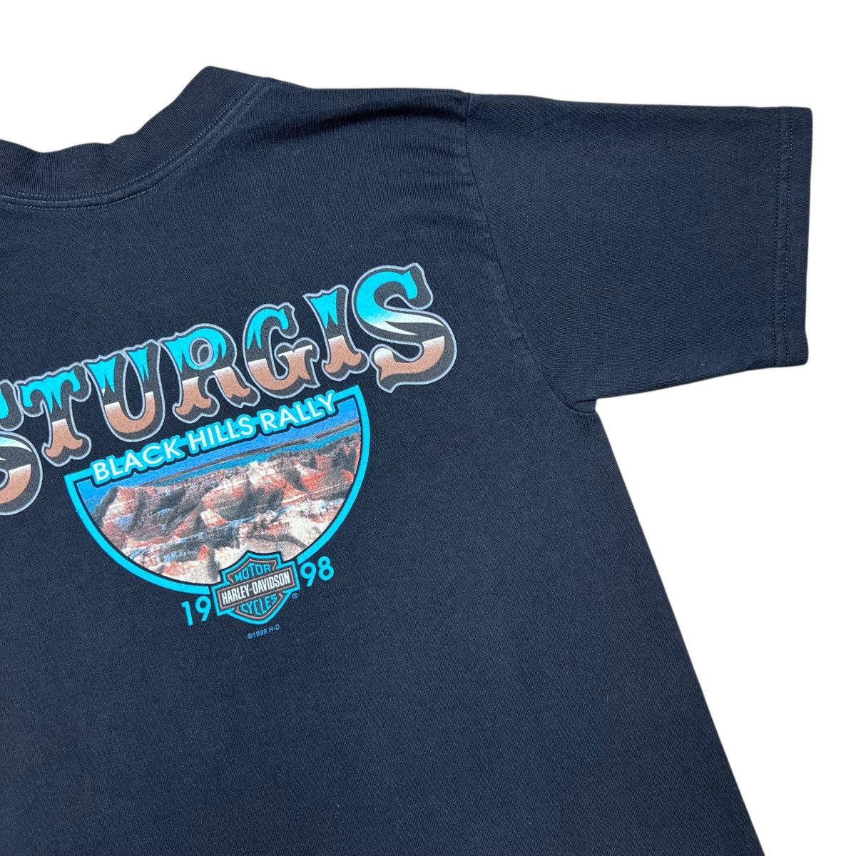 Harley Davidson Vtg 1998 Harley Davidson Sturgis Black Hills Rally Eagle Tee Size US S / EU 44-46 / 1 - 14 Thumbnail