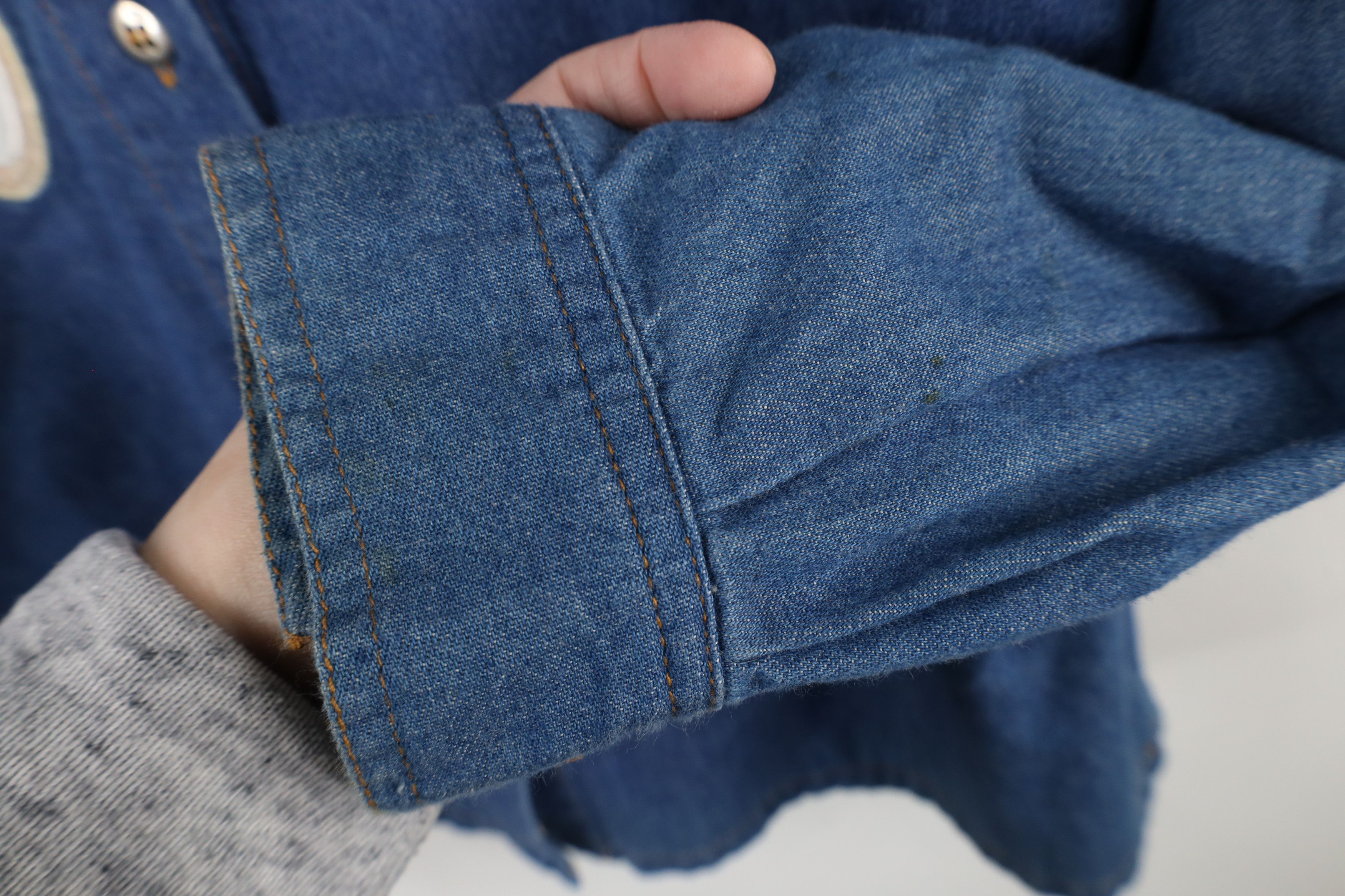 Vintage Vintage 90s Streetwear Teddy Bear Denim Jean Button Shirt Size M / US 6-8 / IT 42-44 - 11 Thumbnail