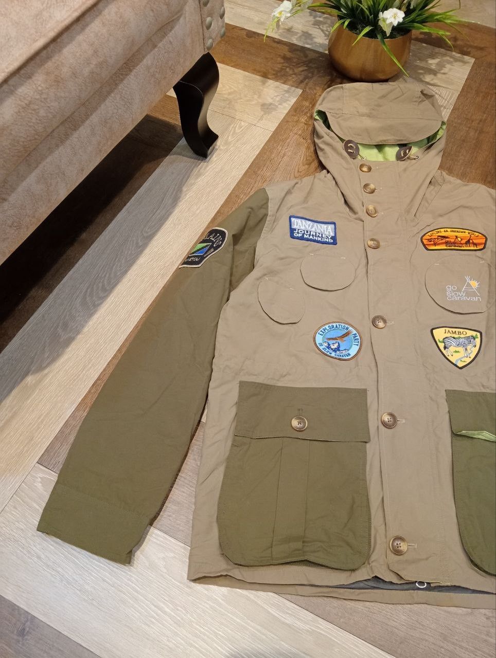 go slow caravan GO SLOW CARAVAN BREATHABLE PATCH MOUNTAIN PARKA JACKET Size US XL / EU 56 / 4 - 4 Thumbnail
