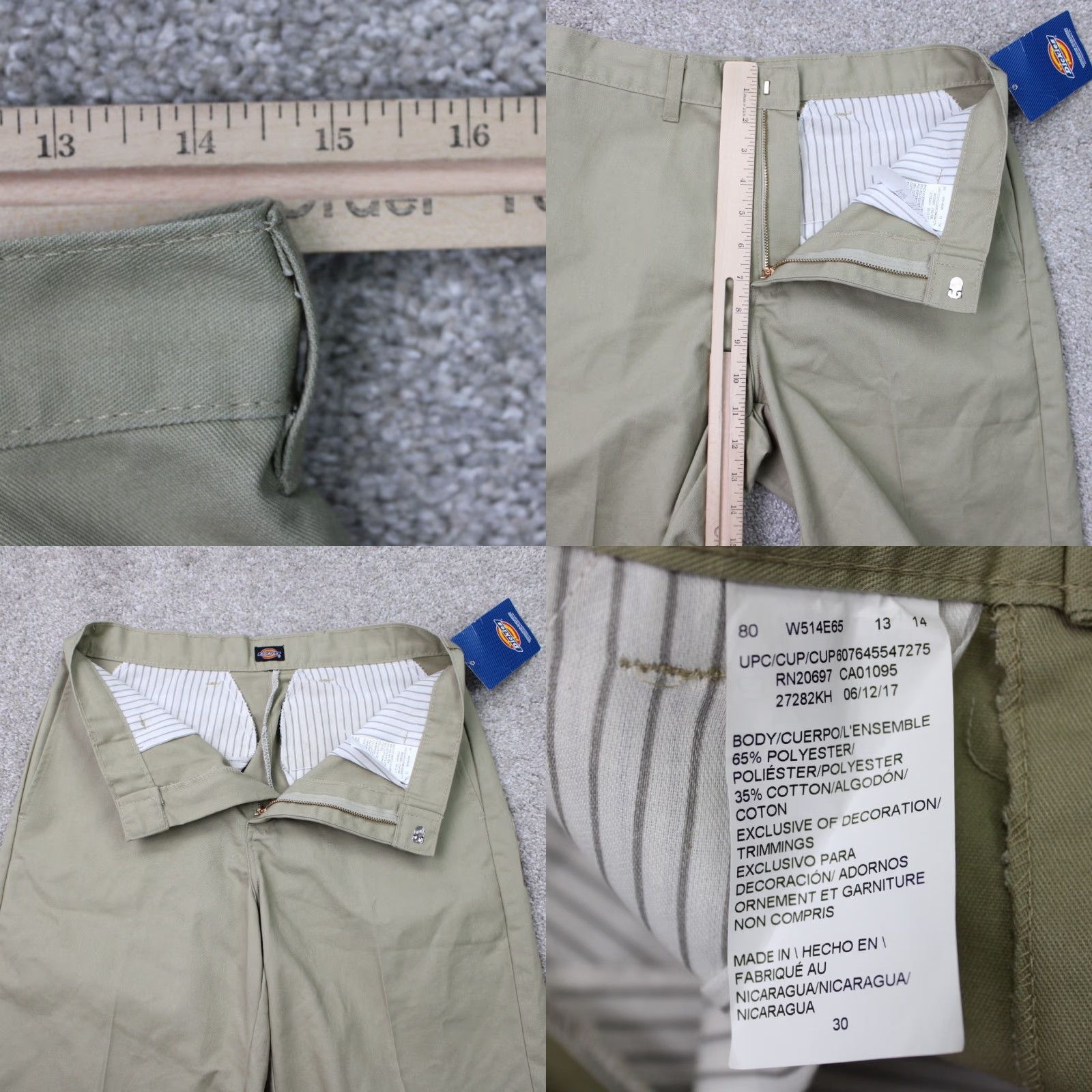 Dickies Dickies Shorts Mens 30 Beige Classic Fit Flat Front Wrinkle Resistant Casual Workwear 5-Pocket Summer Spring Size US 30 / EU 46 - 8 Thumbnail