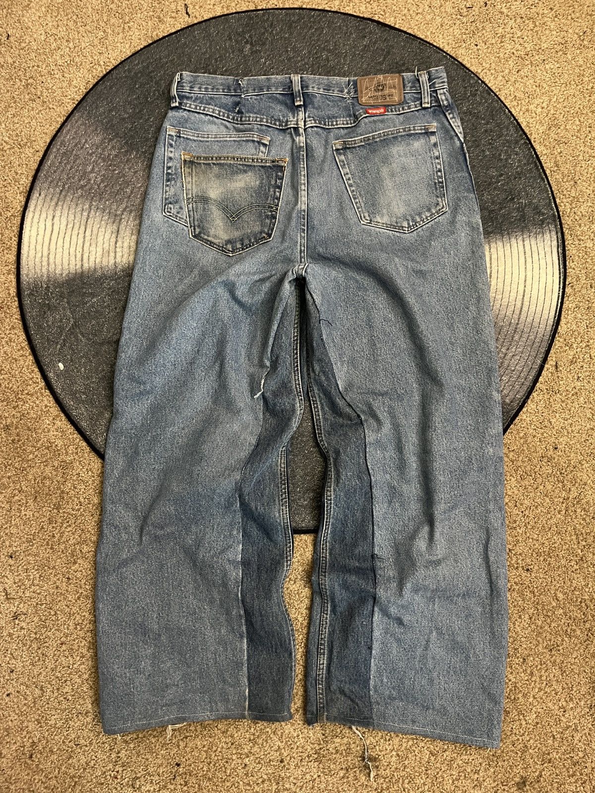 Japanese Brand × Vintage Custom Sewn Baggy Wideleg Wrangler Jeans Size US 33 - 2 Thumbnail