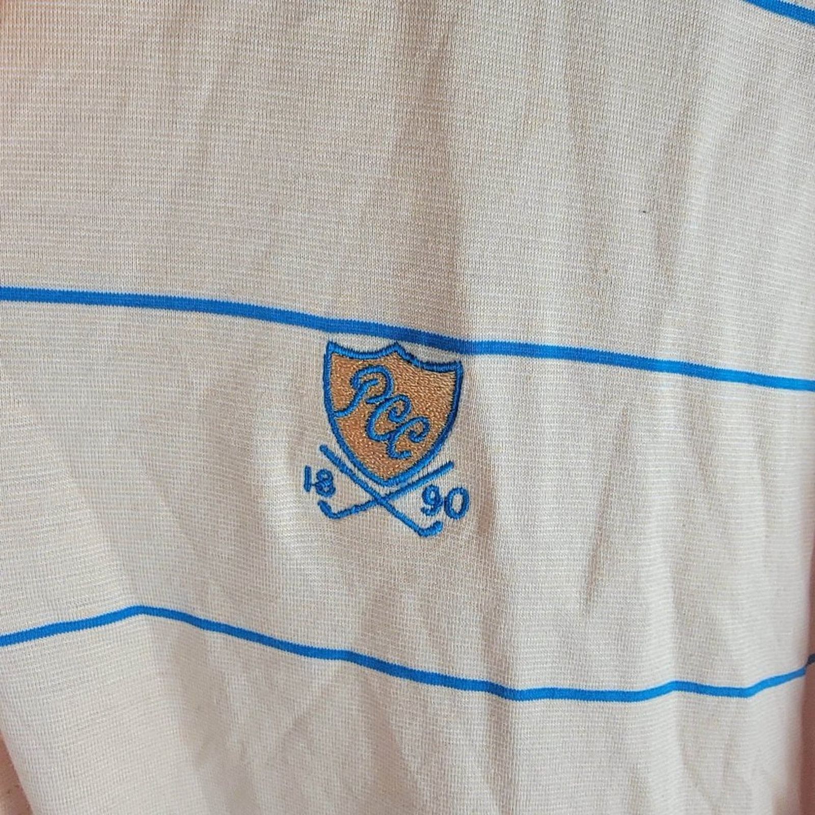 Peter Millar Peter Millar Golf Polo Shirt Short Sleeve Orange Striped Size US XL / EU 56 / 4 - 5 Thumbnail