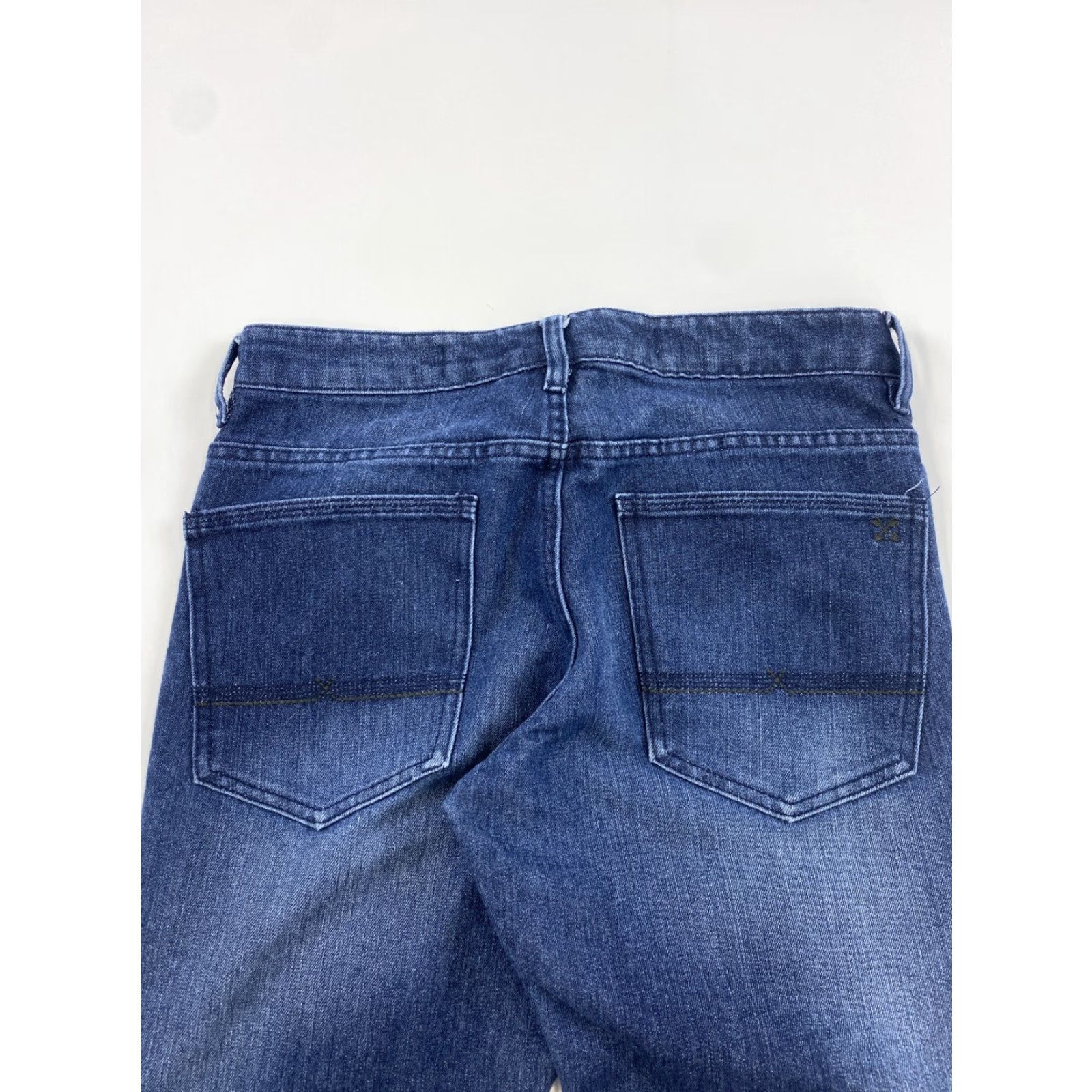 Denime MBX Denim Jeans Men’s 30x30 Blue Straight Jeans Men Dark Denim 30 in 30 in MBX Mens Blue Jeans Size US 30 / EU 46 - 6 Thumbnail