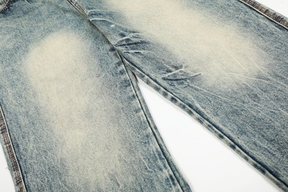 Vintage Men's vintage American style distressed tie-dye washed jeans Size US 34 / EU 50 - 4 Thumbnail