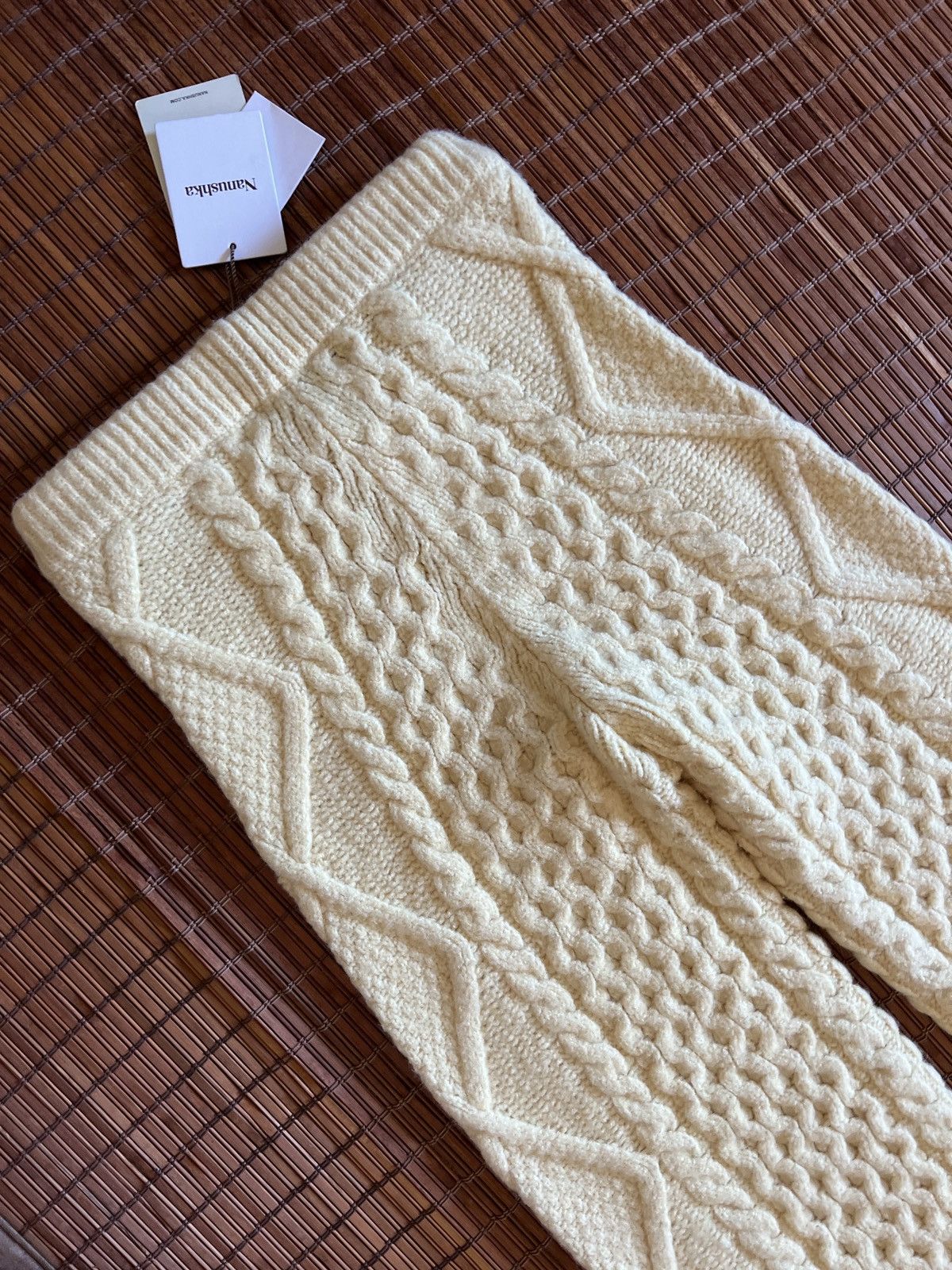Nanushka Nanushka Rufa Pale Yellow Cashmere/Merino Wool Straight Pant Size 27" / US 4 / IT 40 - 1 Thumbnail