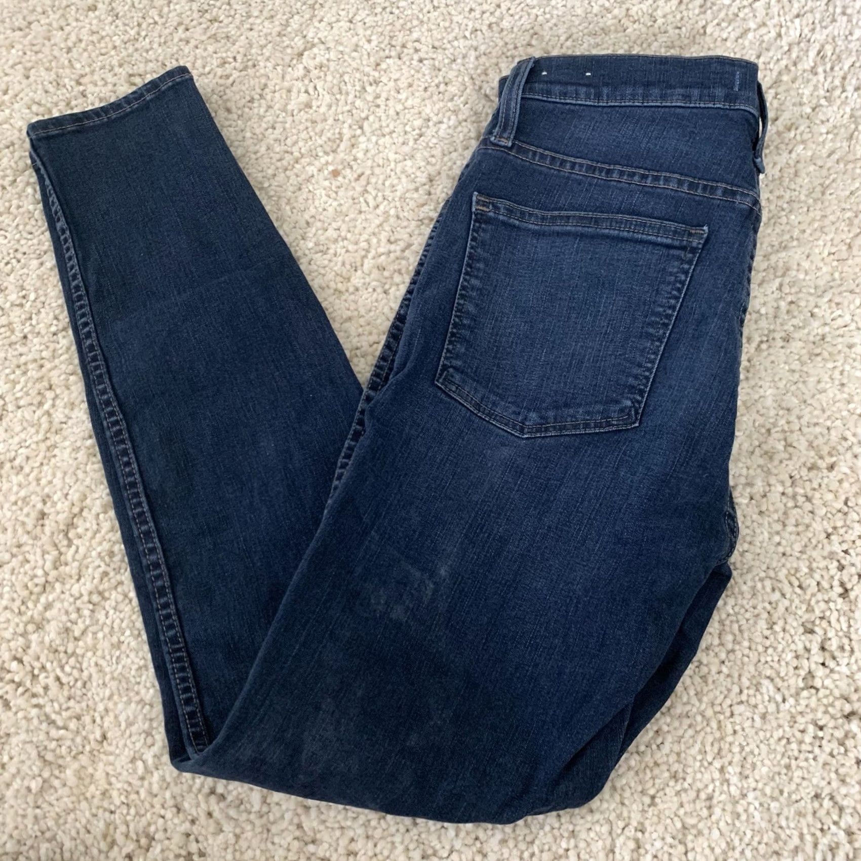 Madewell Madewell Jeans Womens 28 High-Rise Skinny Dark Blue Denim Stretch Zip 5-Pocket Size 28" / US 6 / IT 42 - 7 Thumbnail