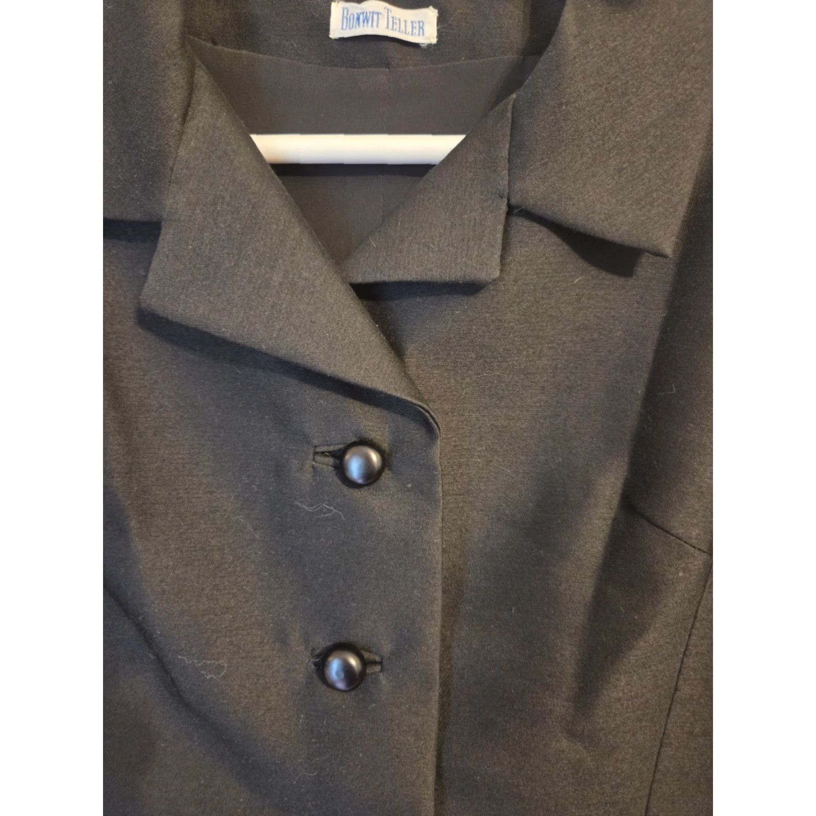 Vintage VINTAGE Bonwit Teller MS Couture Black Short Jacket Blazer M Womens 1960s Size 32" / US 10 / IT 46 - 3 Thumbnail