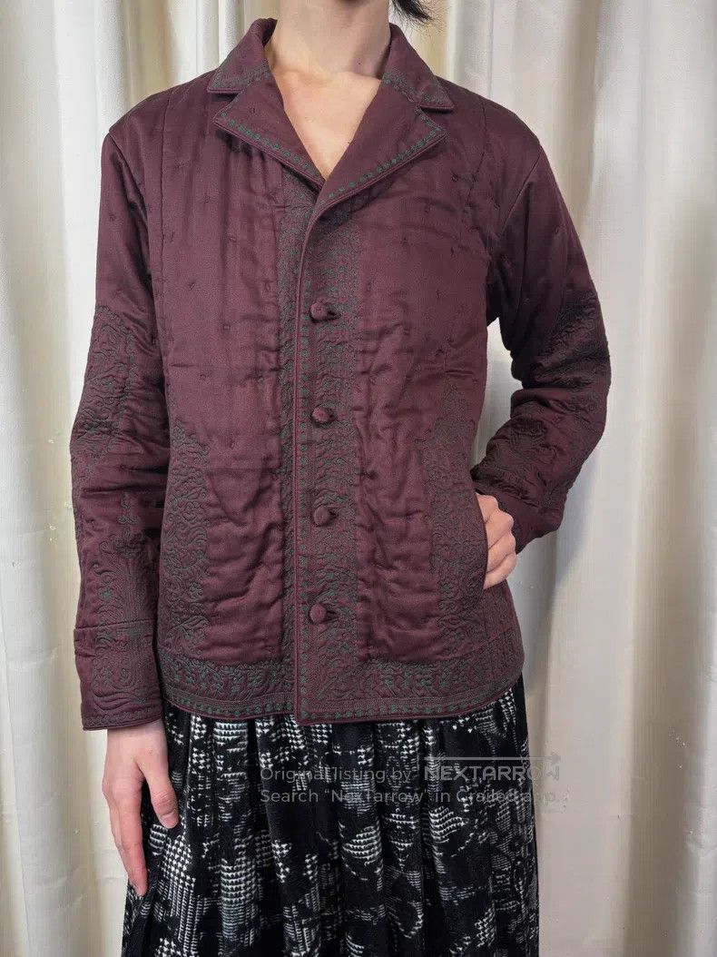 Issey Miyake Issey Miyake Handmade Double-Sided Plant Embroidered Coat Size M / US 6-8 / IT 42-44 - 2 Thumbnail